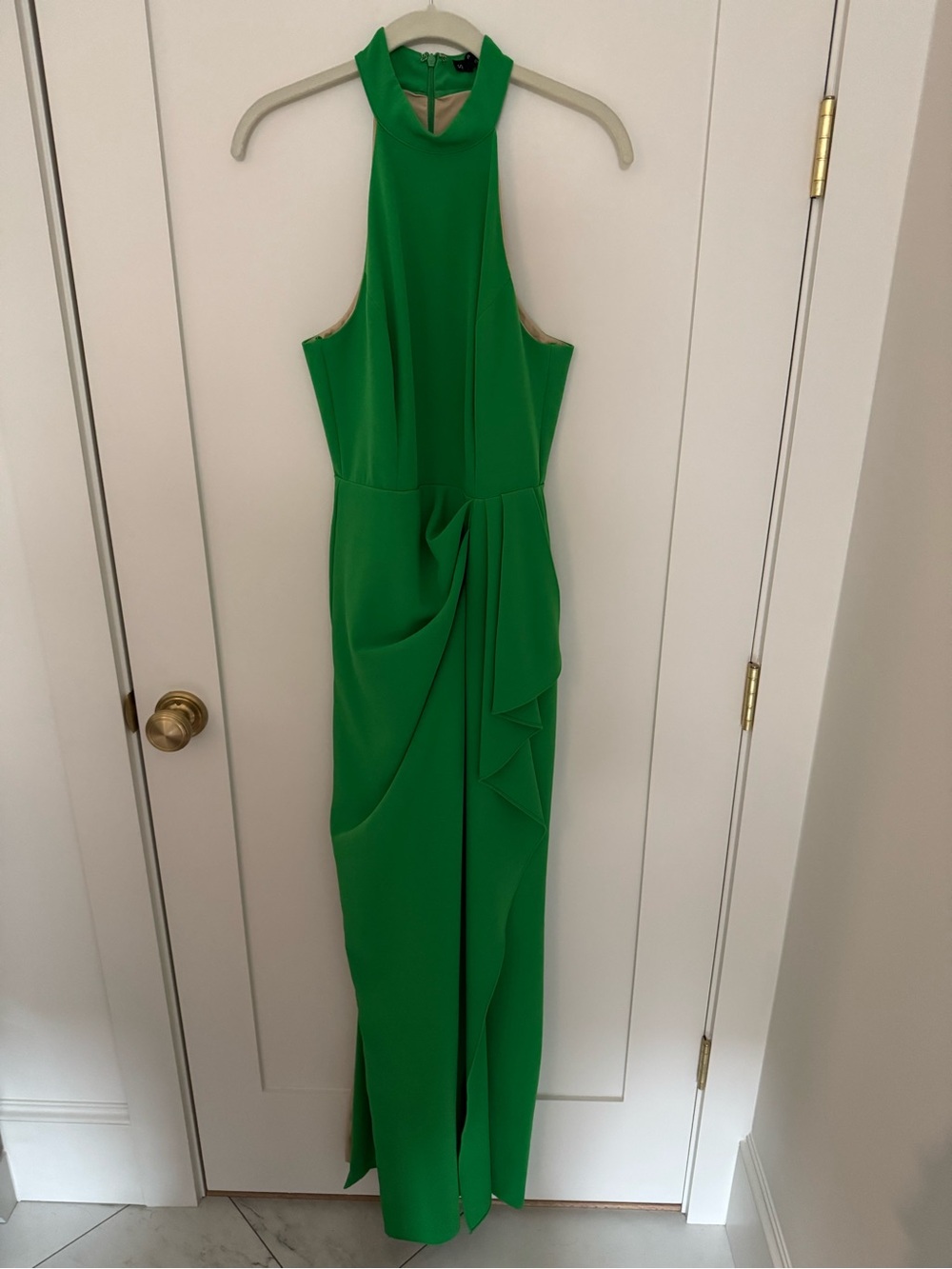 Posh Couture Emerald Green Halter Maxi Dress
